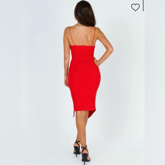 Princess Polly Red Midi Dress - Picture 2 of 9